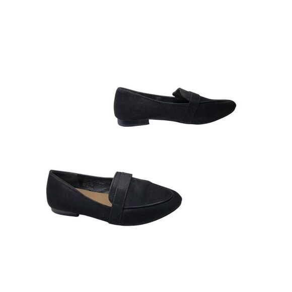 Torrid Womens Black Vegan Faux Suede Slip On Loafers Sz 7 Comfortable Shoes - Picture 6 of 10